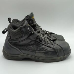 Dr Martens Industrial Work Boots Mens Size 7 Black Safety Toe Slip Resistant